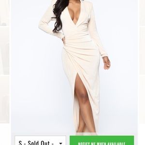 FASHION NOVA wrap maxi dress.
